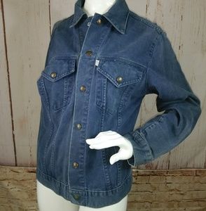 Vintage Levis jeans denim trucker jacket white tab